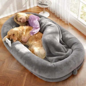 Murago Human Dog Bed for Adults, 71"x43"x10", Light Grey