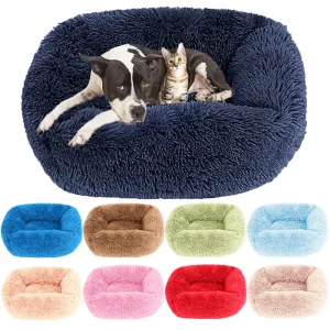 FluffNest Plush Pet Bed – Fluffy Round Cushion for Dogs & Cats, Small to Large